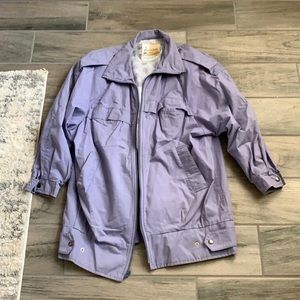 London Fog Lavender Lightweight Zip Front Jacket